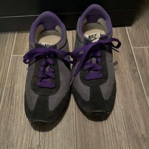 Nike 7.5 Cortez purple grey and black